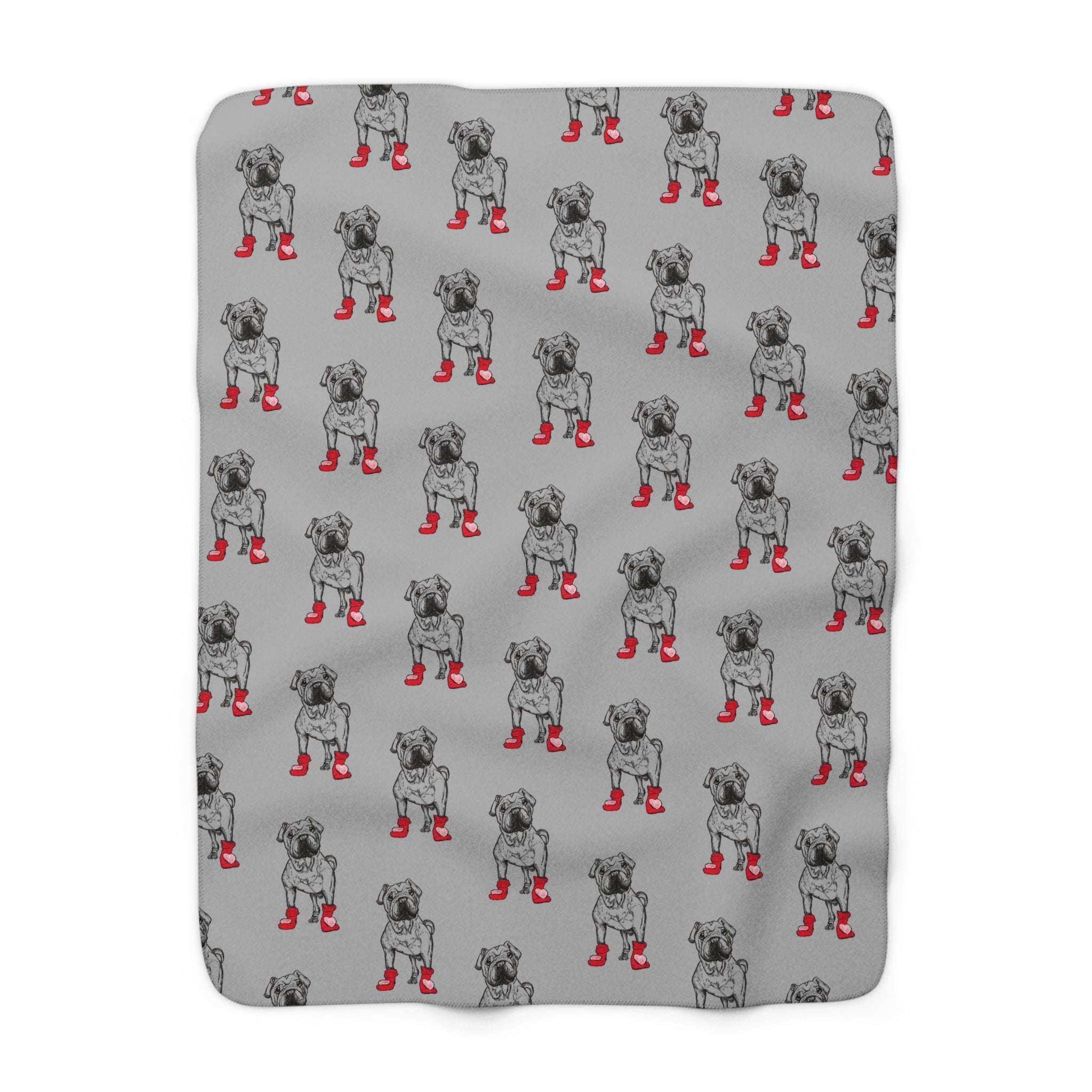 Mork in Heart Socks Sherpa Fleece Blanket