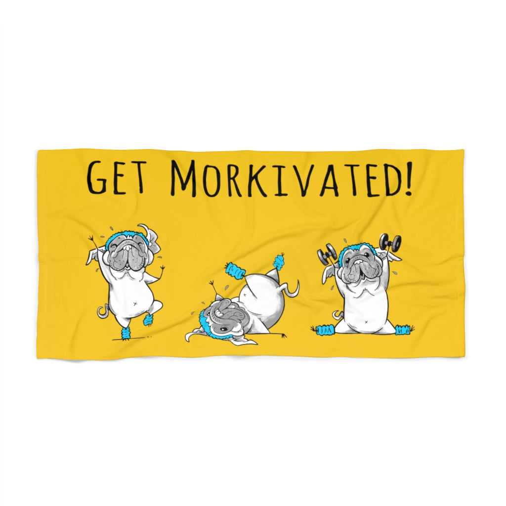 Get Morkivated Yellow Beach Towel