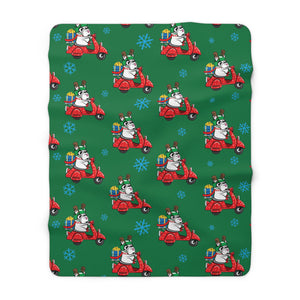 Fiona's Xmas Scooter Fleece Blanket