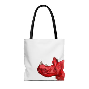 Red Rhino Abstract Tote