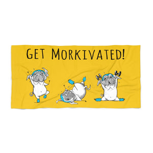 Get Morkivated Yellow Beach Towel