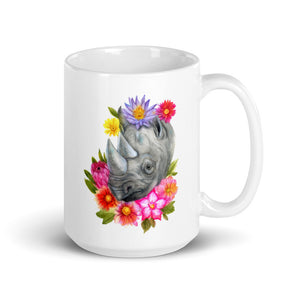 Rhino Blooms Mug